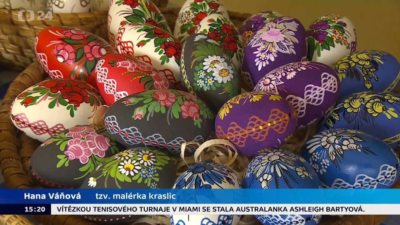 Velikonoční kraslice | Hana Váňová | Police nad Metují | folklor| Studio ČT 24 | 4. 4. 2021