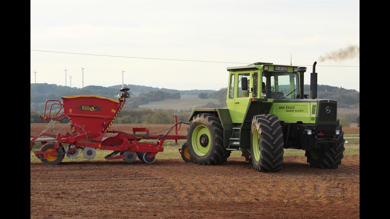 MB trac 1600 turbo Väderstad Rapid 300 XL *Weizenaussaat*