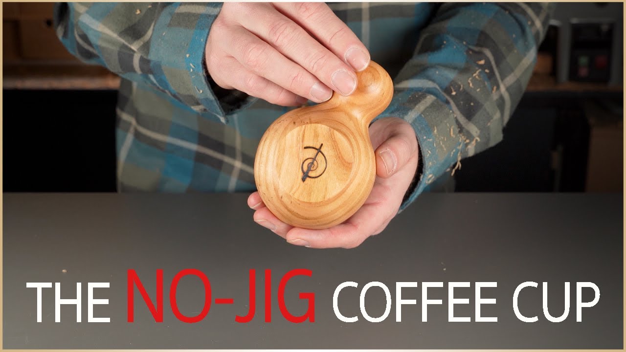 Woodturning - How to make a coffee cup turned on multiple axis without a jig