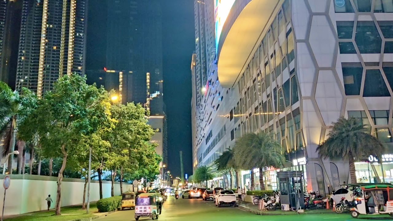 Visiting New Building Phnom Penh City 2023 - Cambodia Night Tour