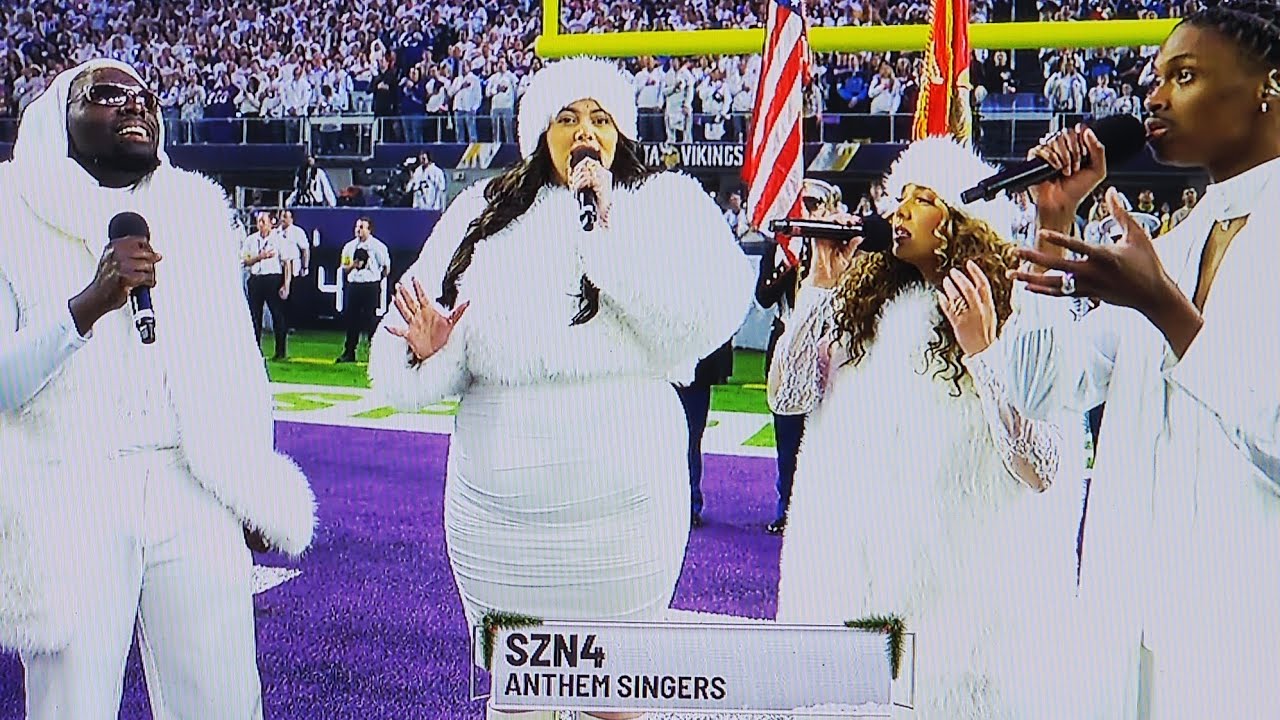 SZN4: NATIONAL ANTHEM: LIONS VS. VIKINGS: NFL CHRISTMAS GAMEDAY: NFL WEEK 17: DECEMBER 25, 2035