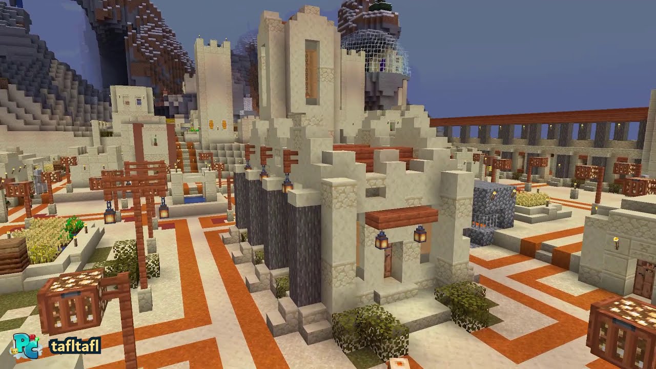 Rebuilding a Church/Temple in a Minecraft Desert Village! [Desert Village Upgrades]