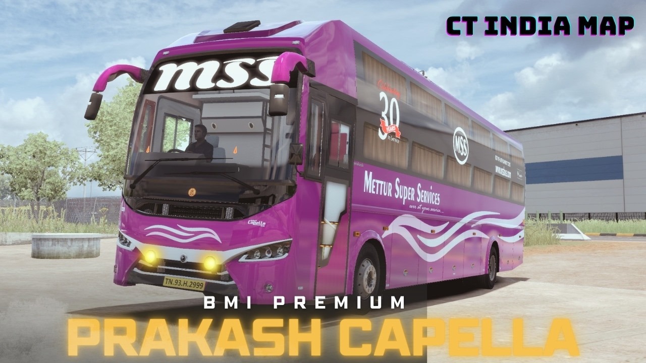 MSS Travels Prakash Capella BS6 😍 | Chennai to Tirupur | CT INDIAN MAP | ETS2