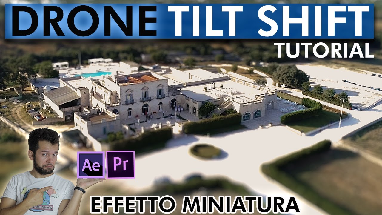DRONE TILT SHIFT EFFECT [TUTORIAL] - EFFETTO MINIATURA col DRONE😮 - After Effects & Premiere Pro 💪