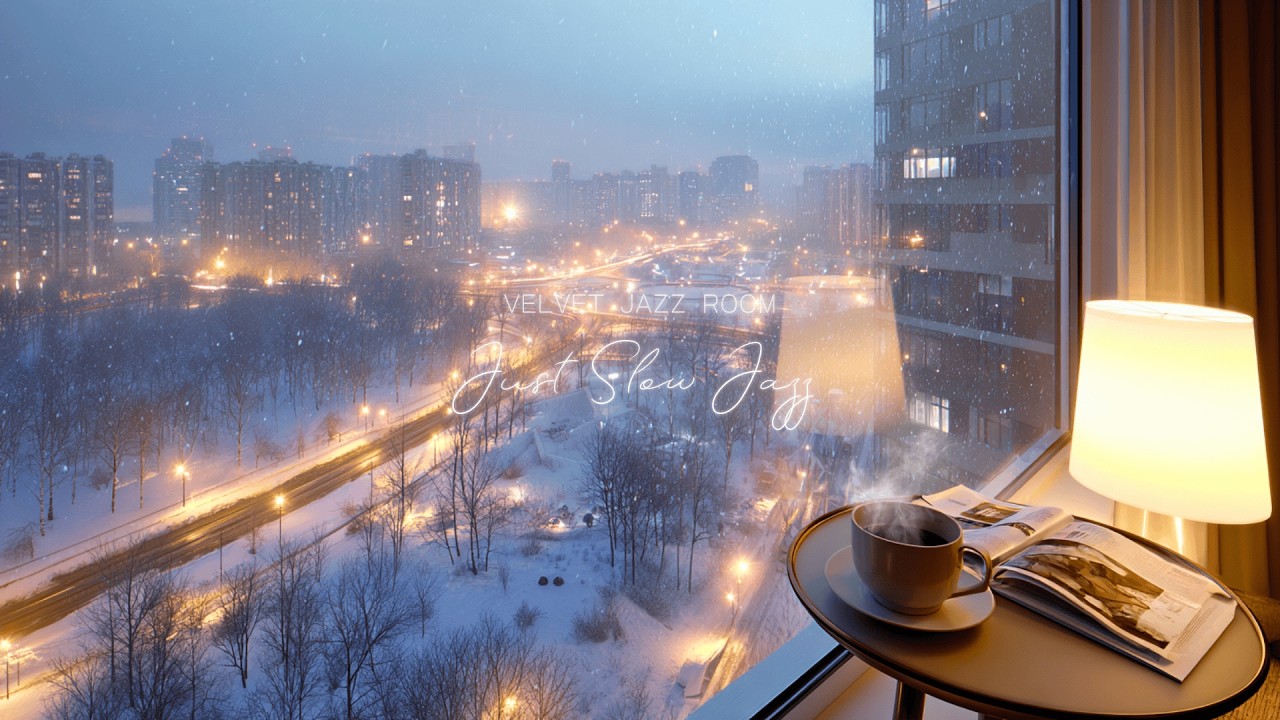 [Playlist] 窓辺のコーヒーと雪の街｜Deep Relax Jazz in a Snowy Café｜Relaxing Jazz Playlist for Study & Sleep