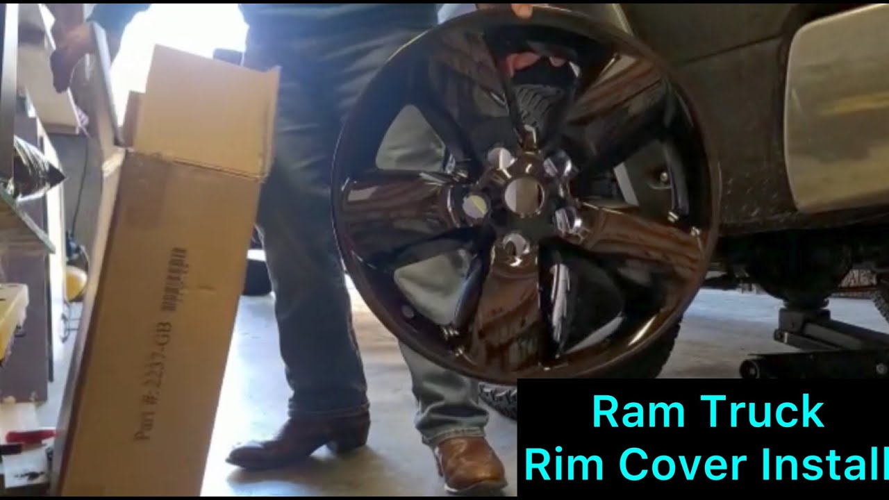 Install Pickup Truck Wheel Skins Hub Cap Rim Covers on My Dodge Ram