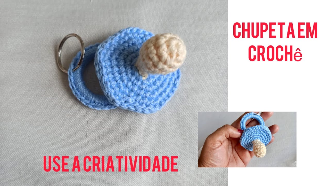 Chupeta em crochê super fácil