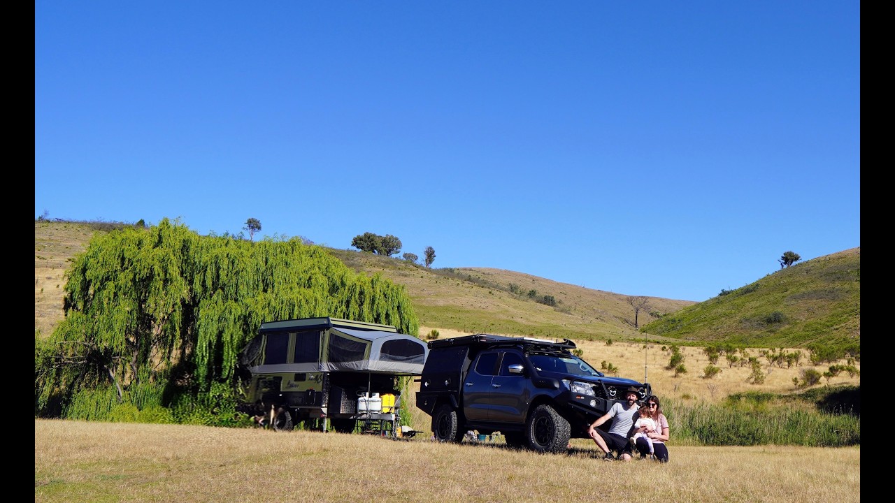 Creekside Camping in camper trailer - Rain & Thunderstorms - NSW Australia