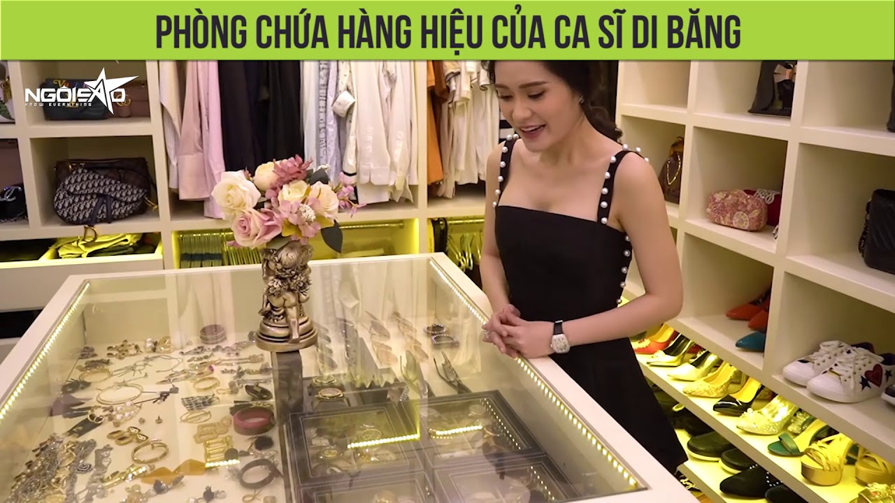 Phòng chứa hàng hiệu khoá bằng vân tay của ca sĩ Di Băng