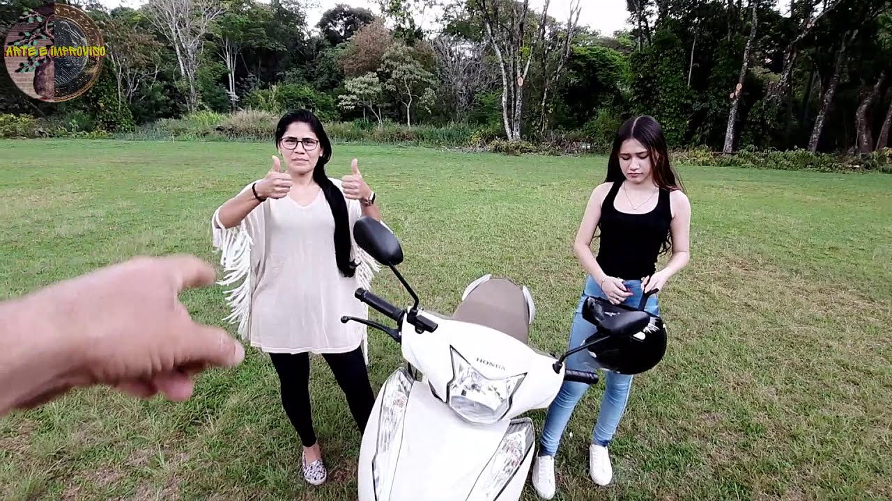 HONDA BIZ: Ensinando minha filha andar de biz do zero mesmo