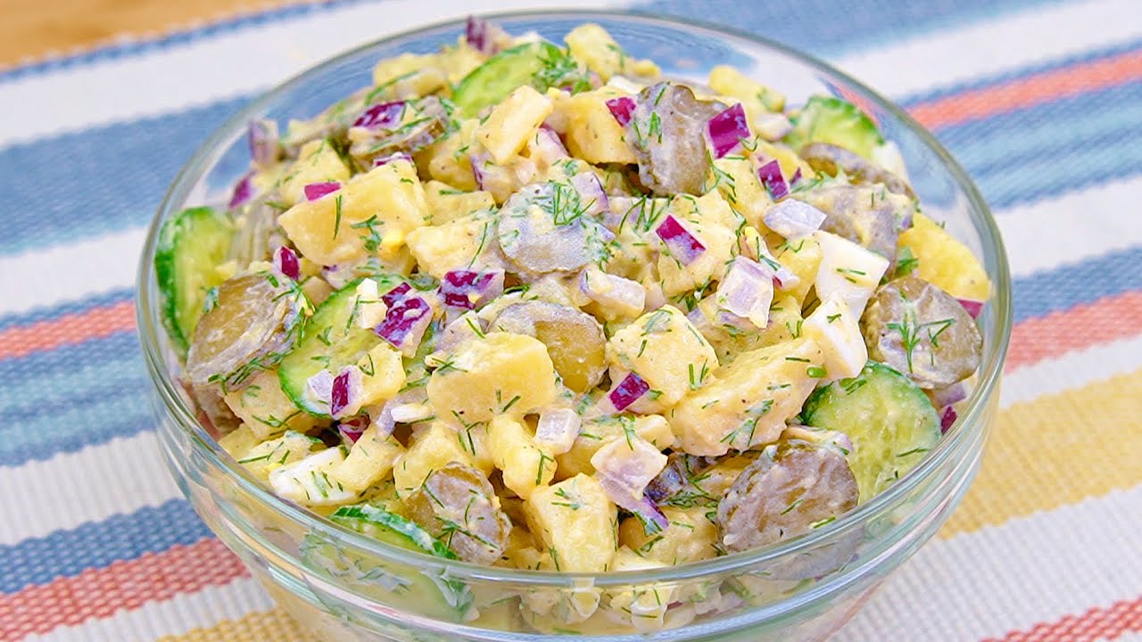 Самый вкусный берлинский салат! Простой и вкусный немецкий рецепт! 🔝6 рецептов АСМР!
