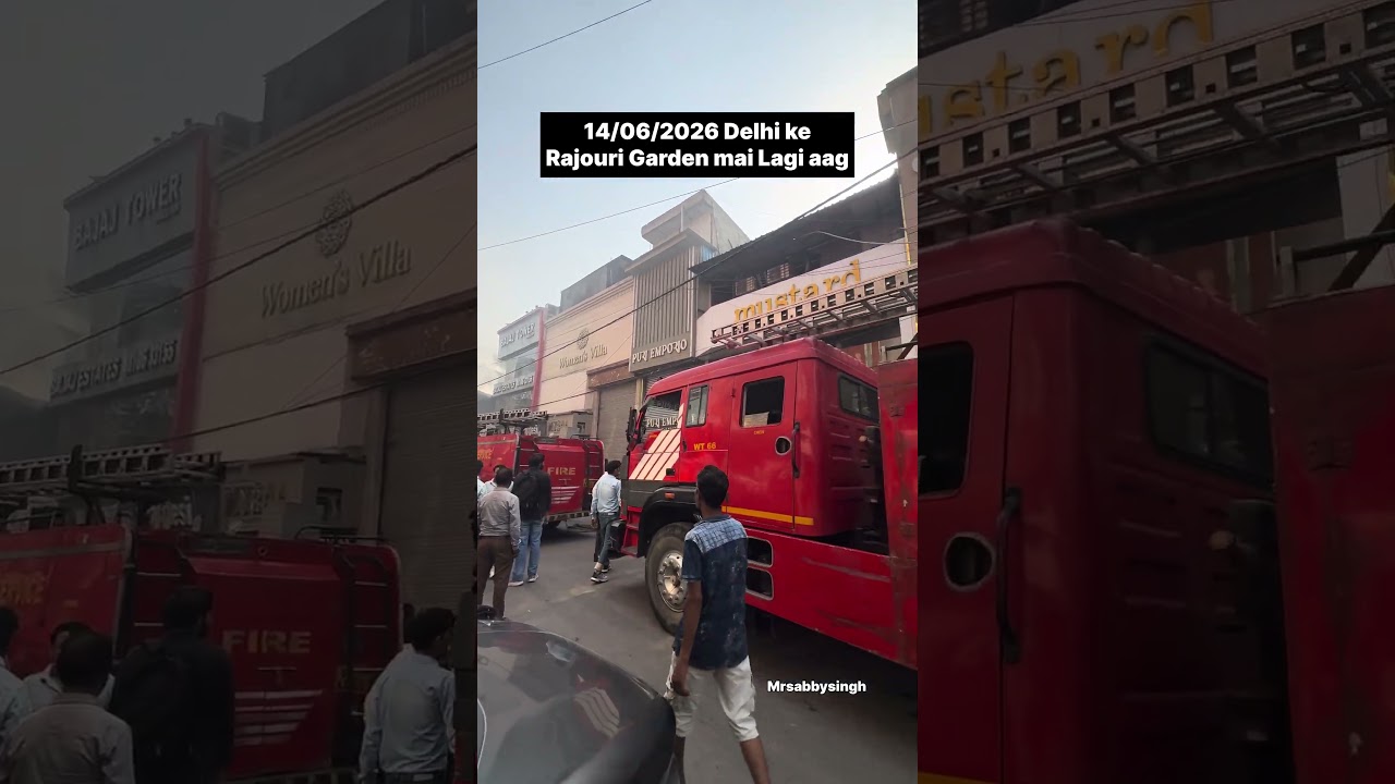 Massive Fire Breaks Out in West Delhi's Rajouri Garden 🔥 #fire #rajourigarden #westdelhi #delhi