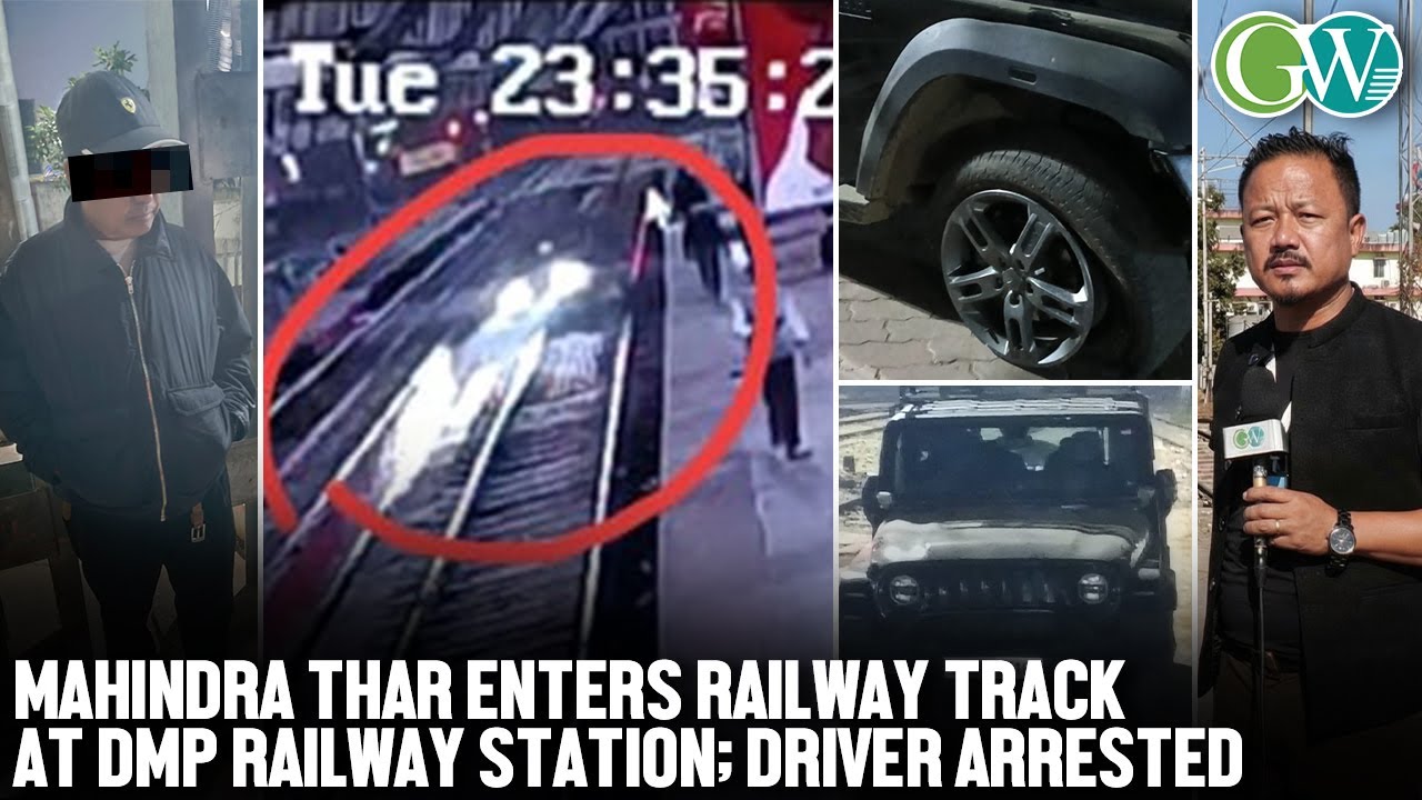 MAHINDRA THAR ENTERS RAILWAY TRACK AT DMP RAILWAY STATION; 65-YR-OLD DRIVER ARRESTED