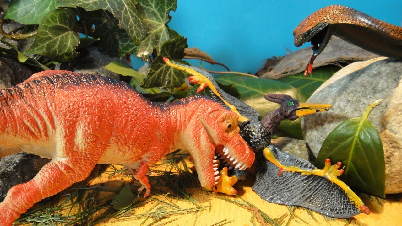 ДИНОЗАВРЫ для детей! ПТЕРОДАКТИЛЬ, T-REX и одинокая ЗМЕЯ. Мультики на русском языке