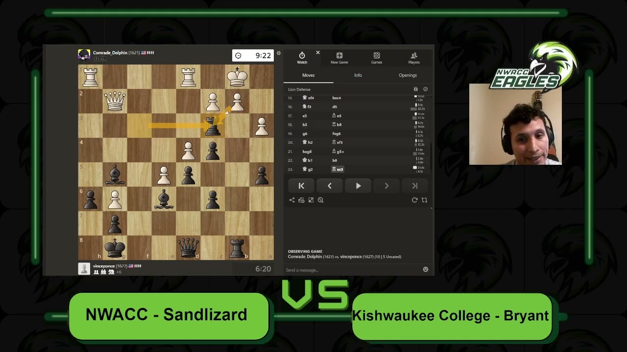NWACC Esports - Chess - 3/17/26 vs Kishwaukee