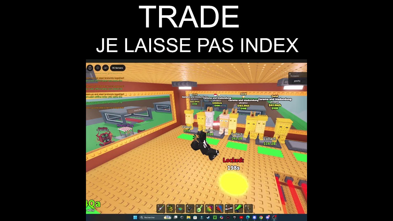 STEAL A BRAINROT TRADE ET PVP PAS INDEX