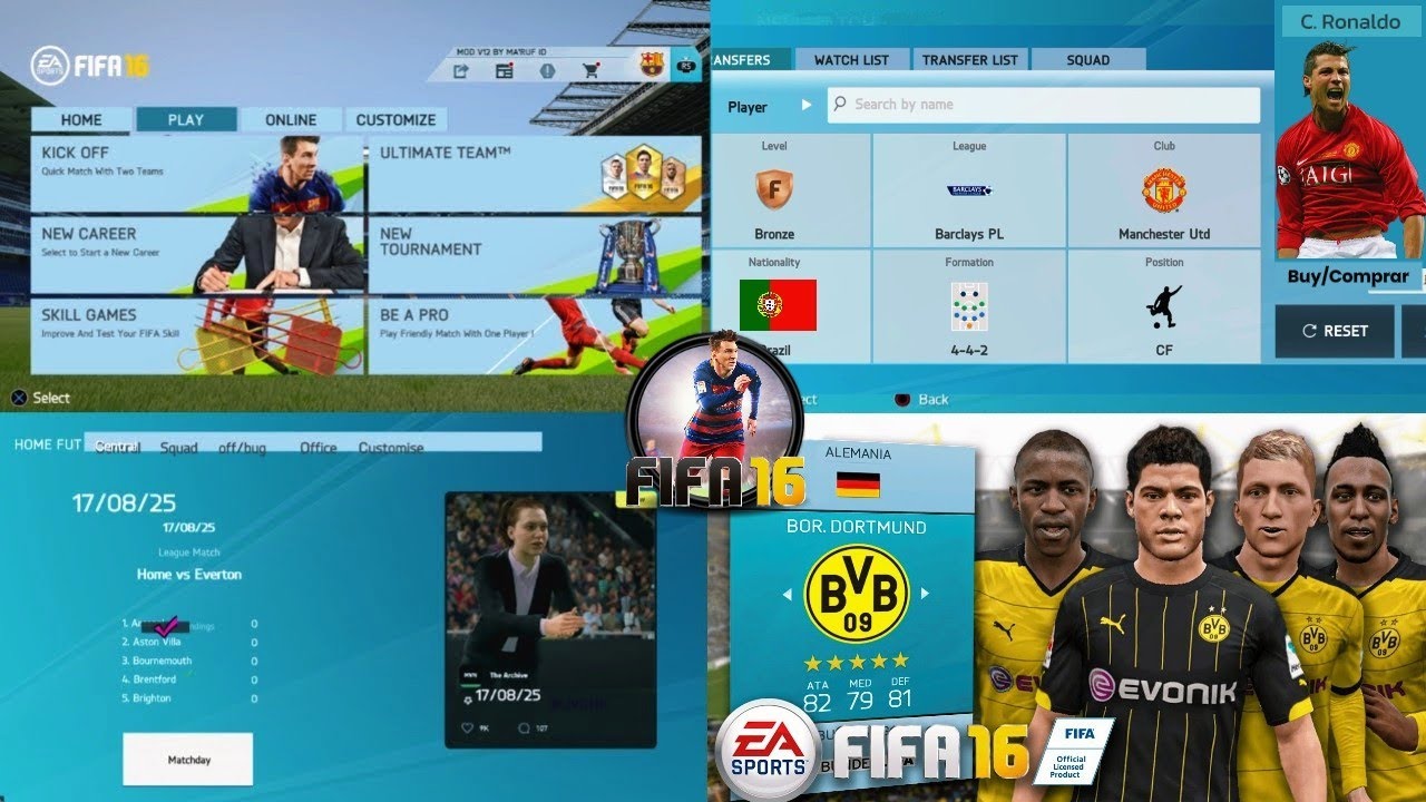 YA LLEG&Oacute;!😍 NUEVO FIFA 16 MENU ORIGINAL📲MODO CARRERA [ANDROID 11,12,13,14,15]✅ A lNSTALAR!🚨