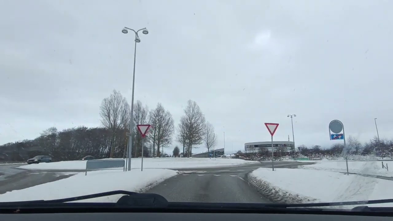 Urban driving in icy Denmark 