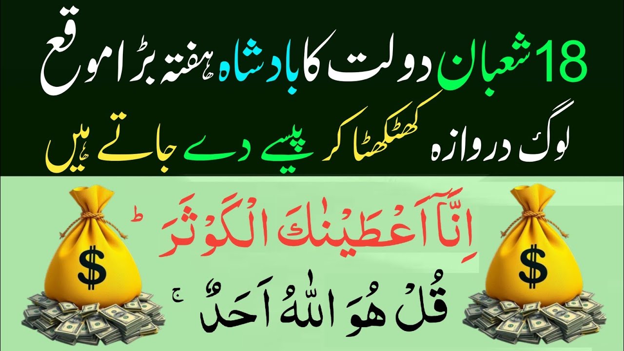 18 Shaban Hafta Ka Powerful Wazifa | Surah Kausar & Astaghfirullah Se Har Hajat Puri