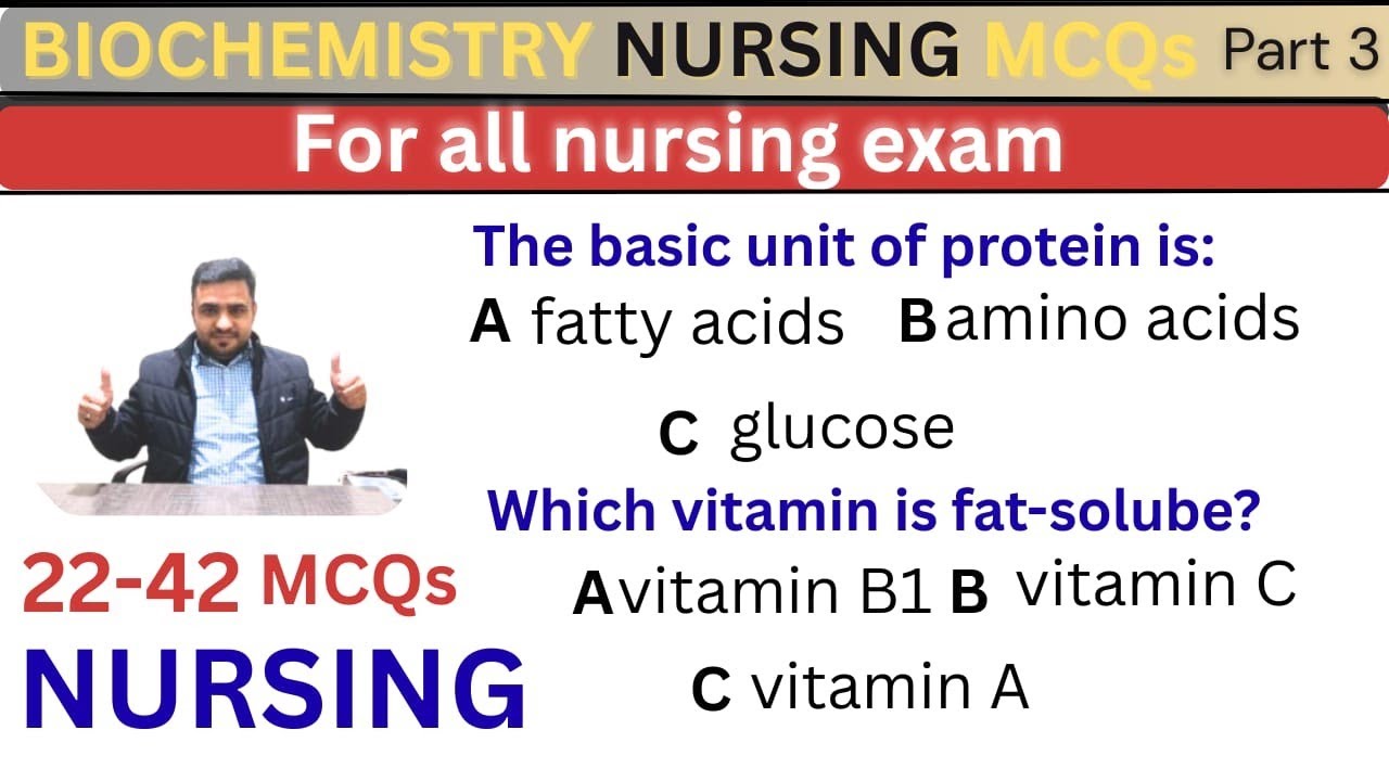 Part3: Biochemistry important Nursing MCQ 2026