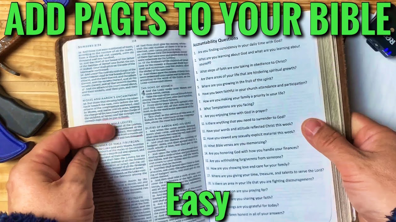 DIY HOW TO ADD PAGES TO YOUR BIBLE.