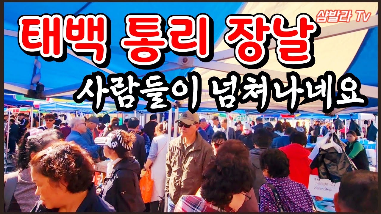 10 일마다 열리는 태백 통리 장날 /  🍁 단풍놀이 휴일 이 겹쳐서 사람들이 바글바글 합니다