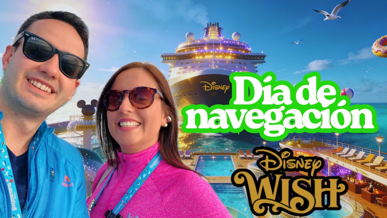 Un día COMPLETO en el Disney Wish | Piscinas, toboganes y diversión sin parar!