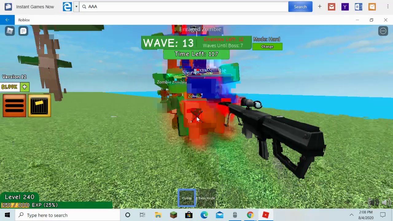zombie attack but with a auto clicker...