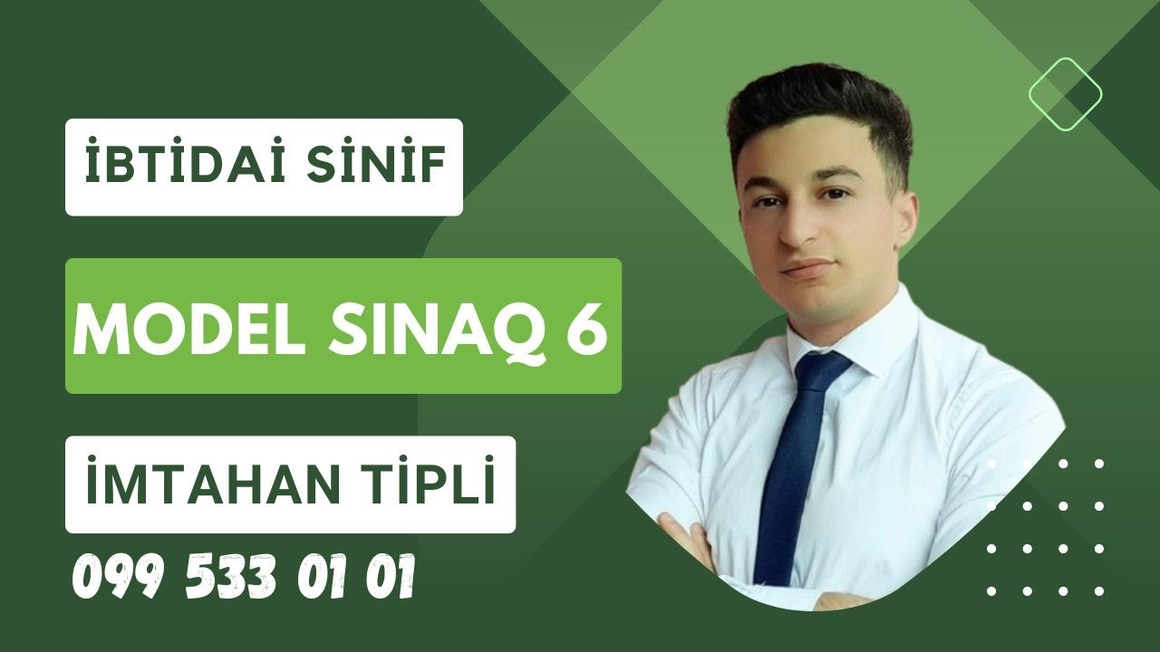 6. İbtidai sinif | MİQ və Sertifikasiya imtahanı sualları | Azərbaycan dili | Ülvi Osmanlı