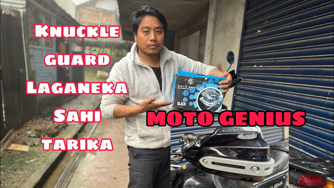 Knuckle guard laganeka Sahi tarika || MOTO GENIUS KNUCKLE GUARD