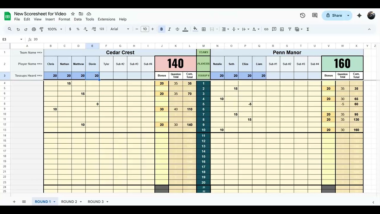 NEW Scoresheet Explanation Video