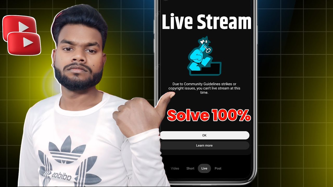 Due To Community Guidelines Strikes Or Copyright Issues You Can't Live Stream At This Time