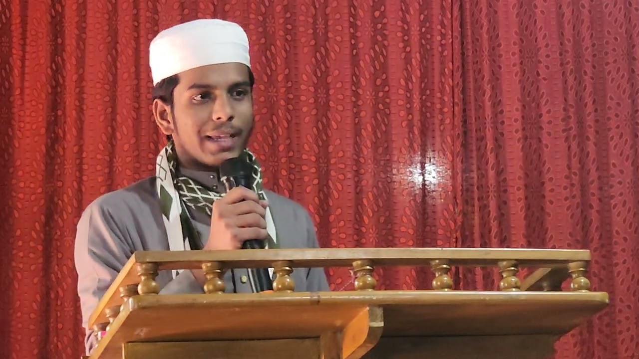 প্রথম বর্ষের ছাত্র  ইব্রাহিমের আরবি বক্তৃতা। 