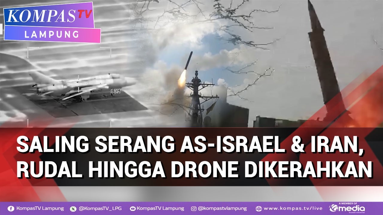 Perang AS Israel vs Iran  Rudal   Drone Hujani Pangkalan AS dan Israel, Pangkalan Iran Diserang