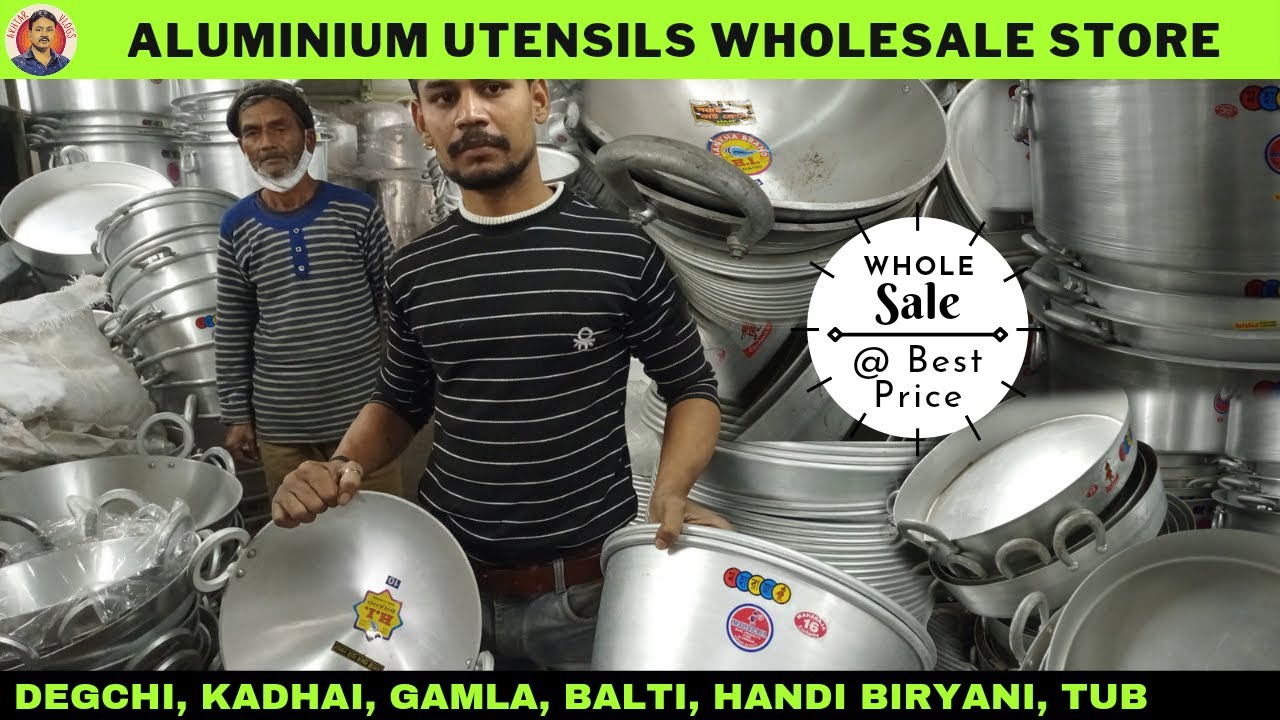 Aluminium Utensil wholesale/Retail Store Kolkata | Handi, Kadhai, Gamla, Bucket, Mug, Kettle Store