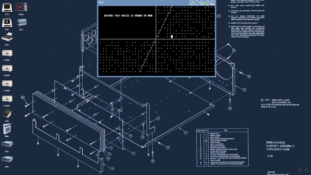 THN #004 -  IMSAI 8080 desktop UI  - TTY: device