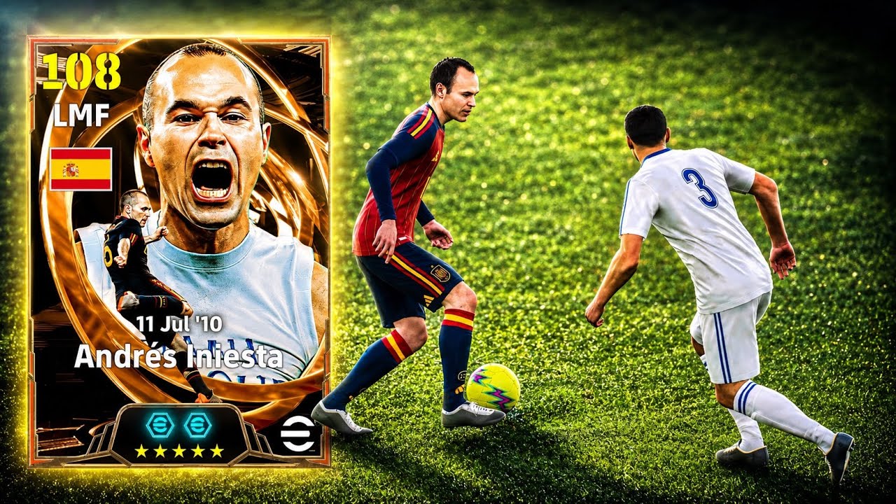 INIESTA BIG TIME 108 UM MLG COMPLETO NO EFOOTBALL 2026 - GAMEPLAY COM INESTA NO EFOOTBALL 2026