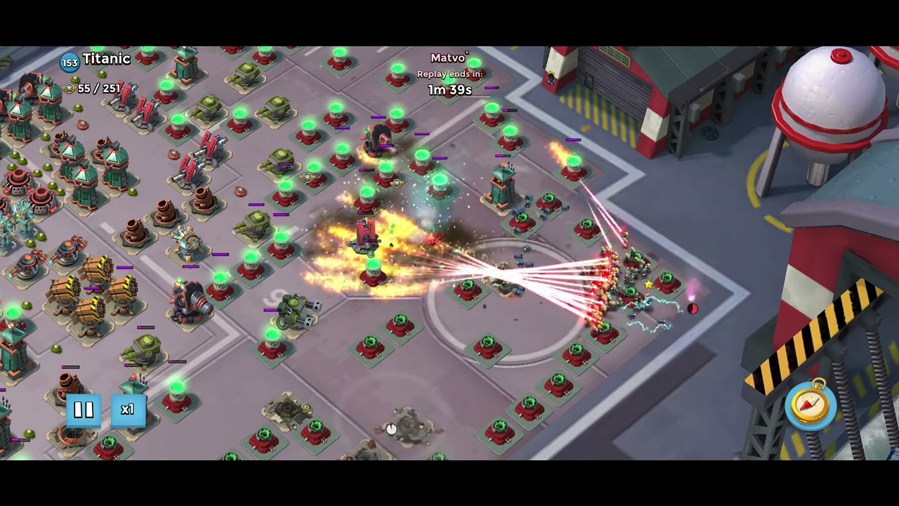 Boom Beach/ Massive Attack/ Titanic solo laser show with 2x cryo bomb(shame on me!!!)