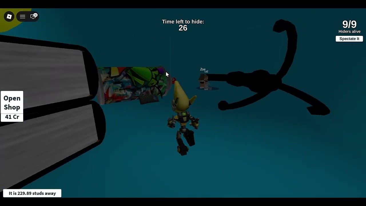 my first vid hide and seek in roblox