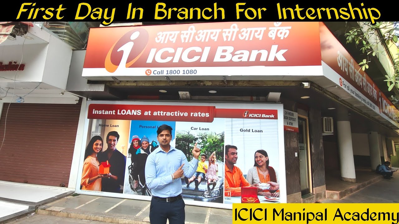 Frist Day In Branch For Internship || ICICI Manipal Academy Frist Day Internship Details 😃