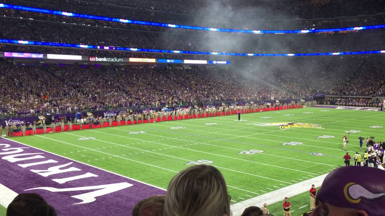 U.S. Bank Stadium - National Anthem - Vikings 9/18/16