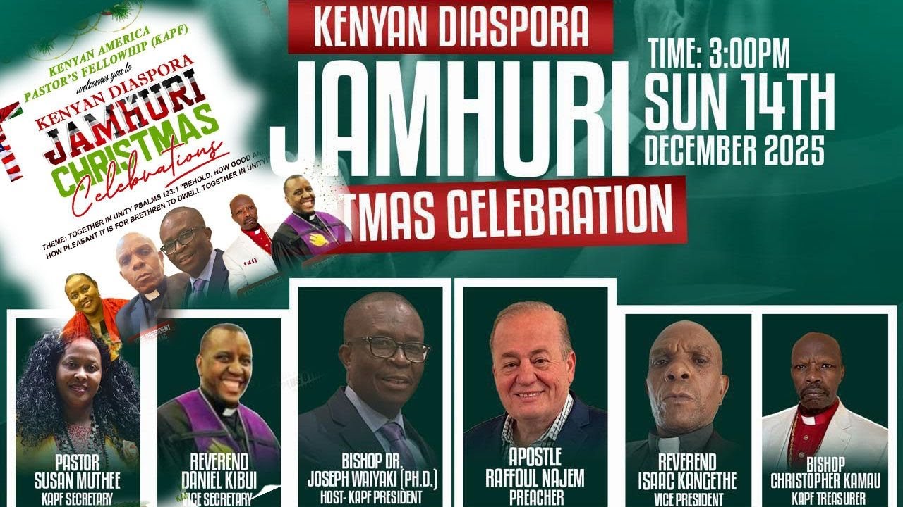 KENYAN AMERICAN PASTOR'S FELLOWSHIP (KAPF) Welcomes  you to KENYAN DIASPORA JAMH