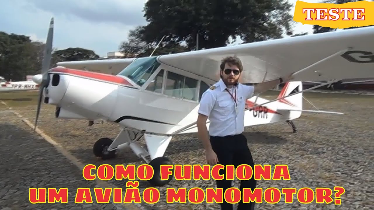 COMO FUNCIONA UM AVI&Atilde;O MONOMOTOR? TESTE PAULISTINHA P56C
