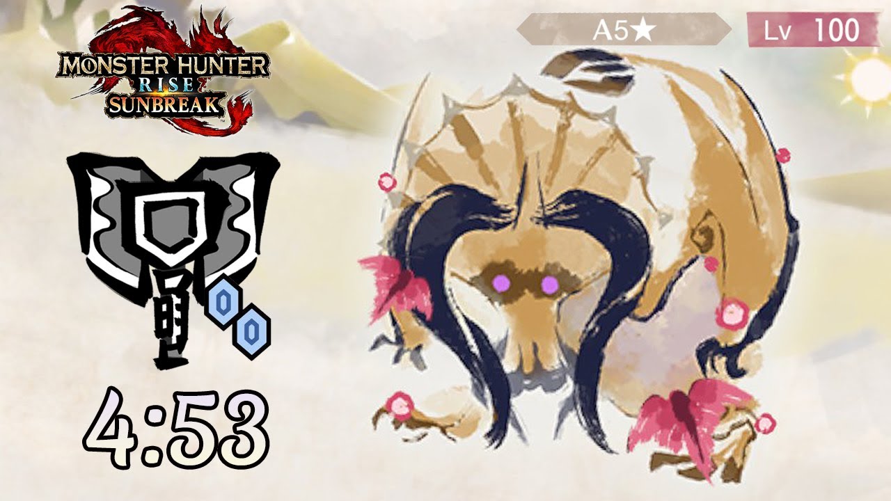 MHR:Sunbreak | A5★ LV100 Diablos | 4'53 | solo with Charge Blade