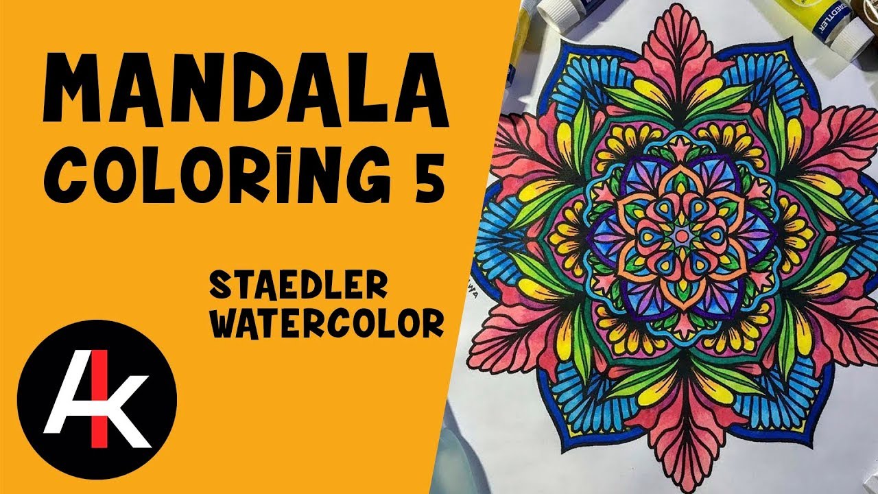 Mandala Coloring 5 - Watercolors