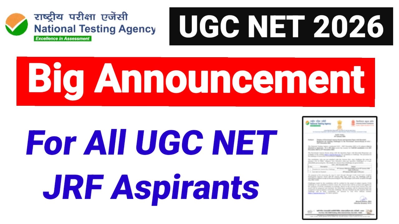 Big Announcement for All NET JRF Aspirants || UGC NET June 2026 || UGC NET MENTOR