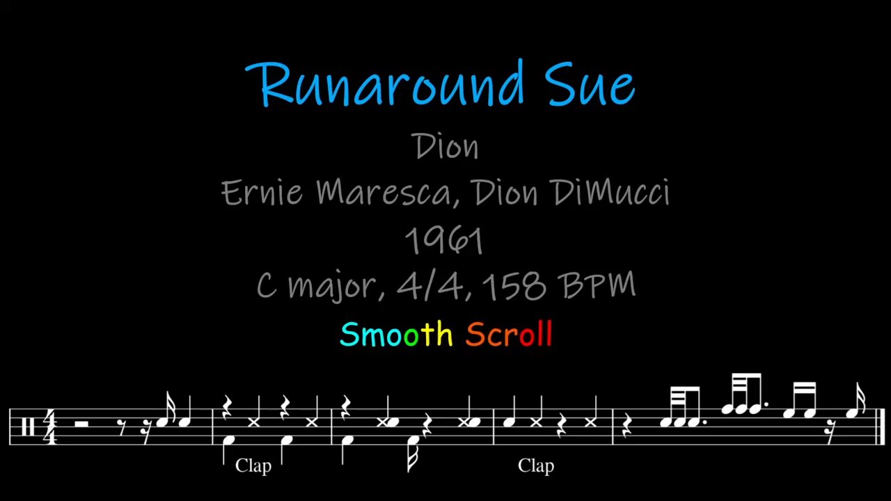 Runaround Sue, Chords, Lyrics and Timing