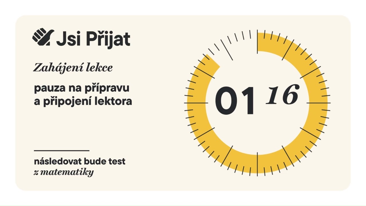 8  Ranní lekce přijímaček nanečisto