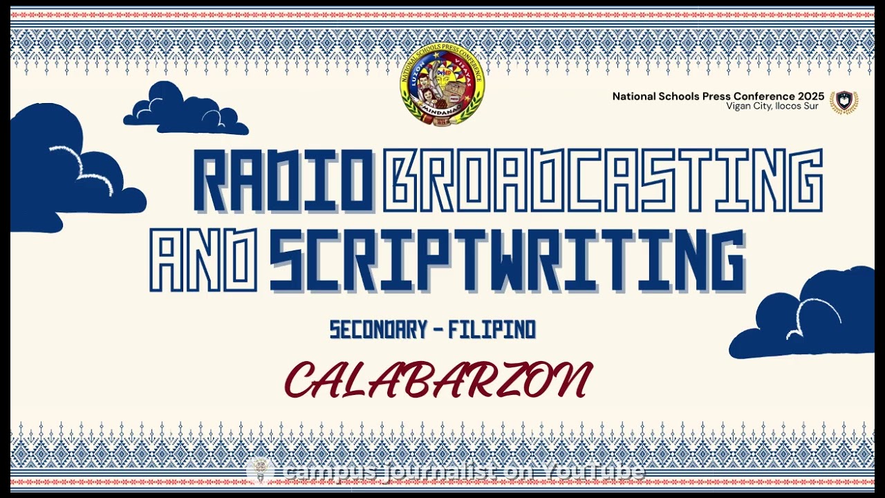 NSPC 2025 CHAMPION RADIO BROADCASTING FILIPINO (Secondary) - CALABARZON