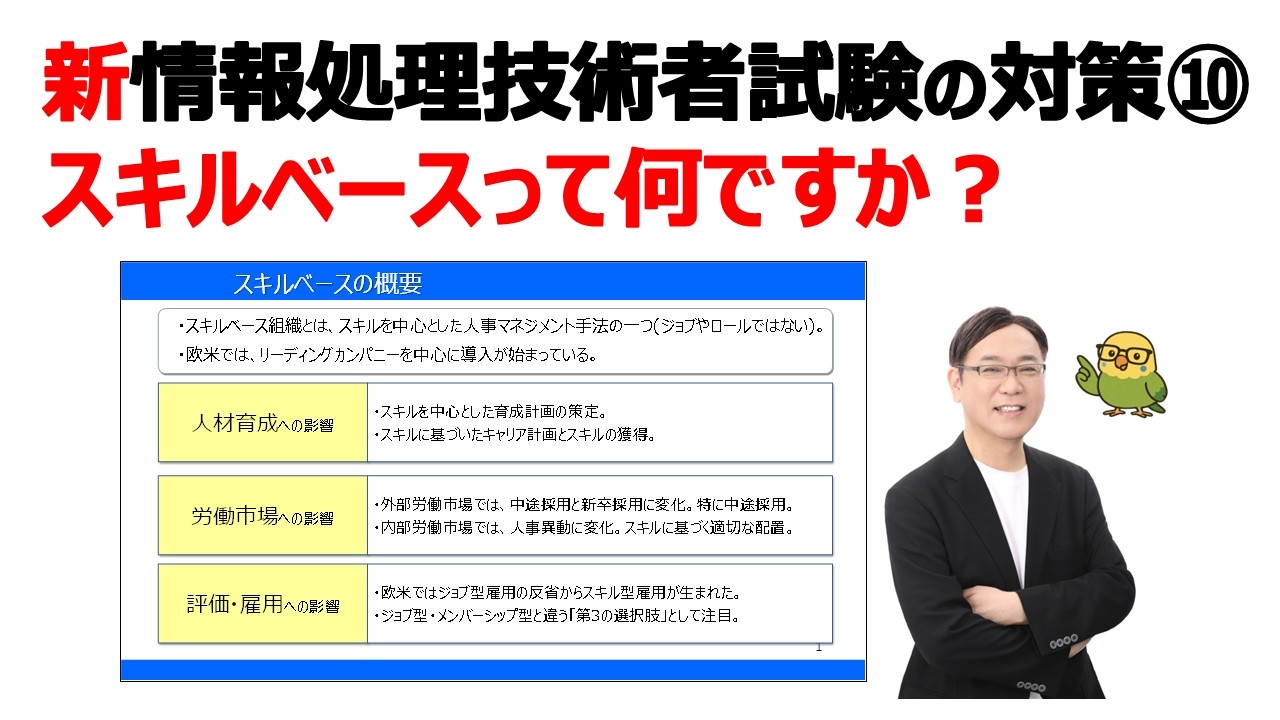 【新･情報処理技術者試験の対策⑩】スキルベースって何ですか？